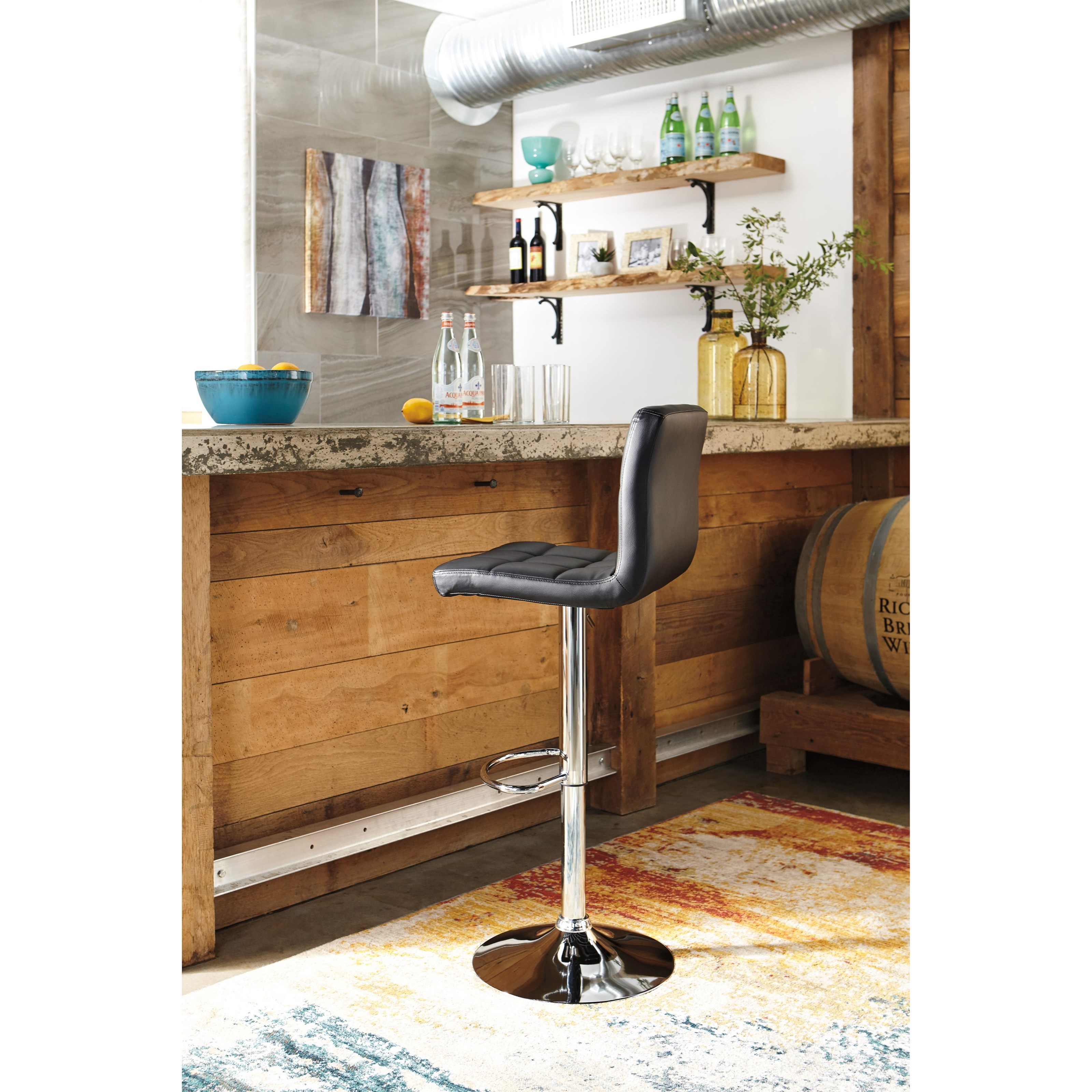 Ashley Bellatier 071056659 Tall Upholstered Swivel Barstool in